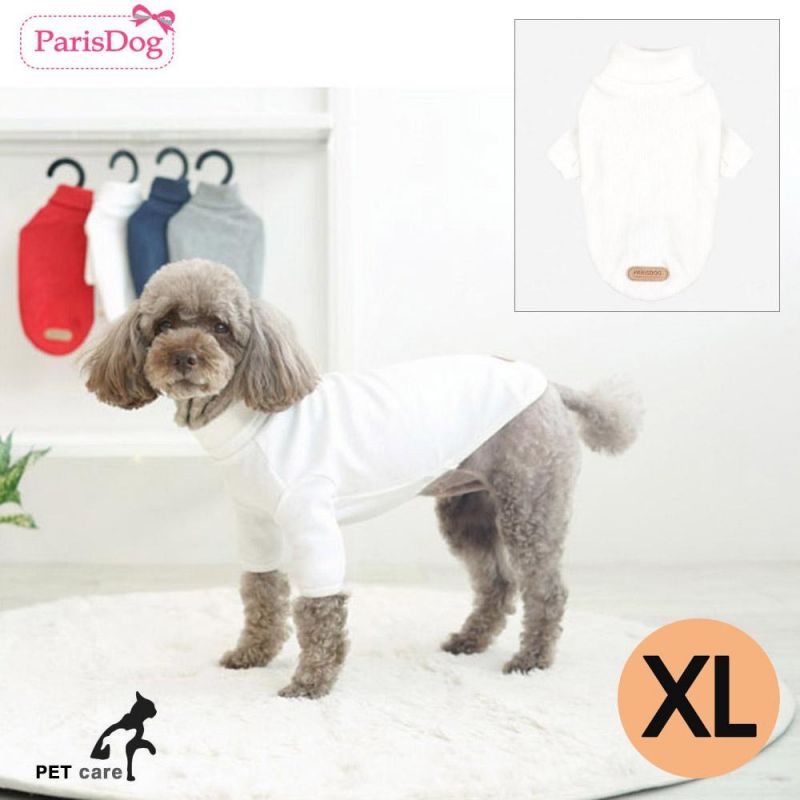 패리스독 폴라티셔츠 (화이트) (XL) 강아지 티셔츠 T셔츠 애견용품 애완용품