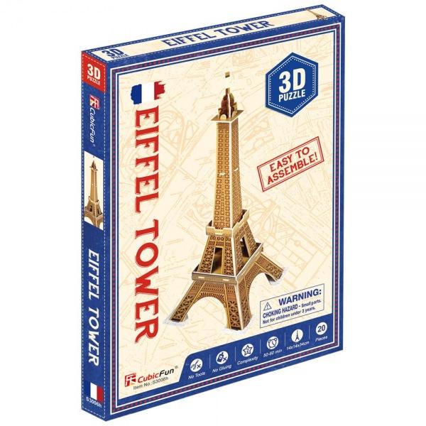(3D입체퍼즐)(큐빅펀)(S3006h) 미니 에펠타워 프랑스 입체퍼즐 건축모형 마스코트 3D퍼즐 뜯어만들기 조립퍼즐 우드락퍼즐 세계유명건축물 유럽