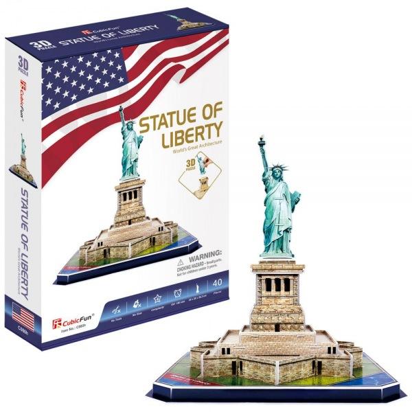 (3D입체퍼즐)(큐빅펀)(C080h) 자유의 여신상 미국 입체퍼즐 건축모형 마스코트 3D퍼즐 뜯어만들기 조립퍼즐 우드락퍼즐 세계유명건축물 북미