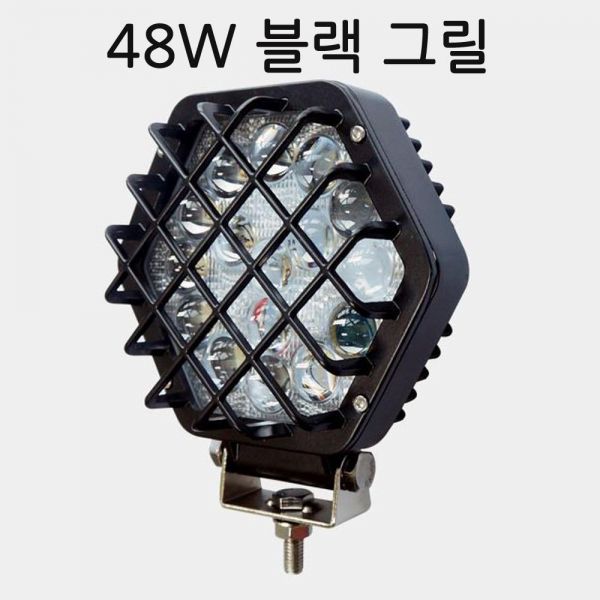 LED 써치라이트 사각형 48W 블랙 해루질 작업등 엠프로빔 12V-24V겸용
