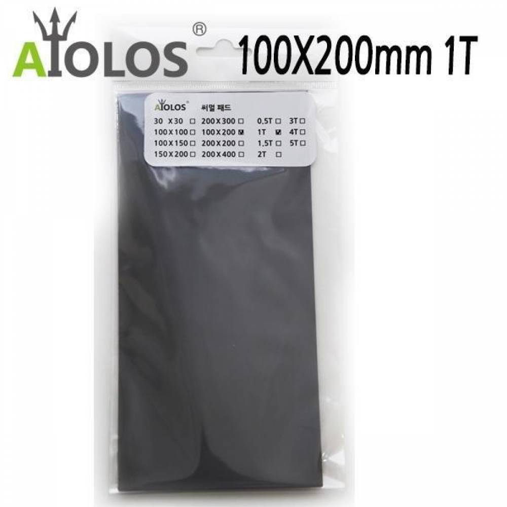 AiOLOS 써멀 패드 100x200 1T 써멀패드 열전도패드 냉각패드 방열패드 냉각써멀패드