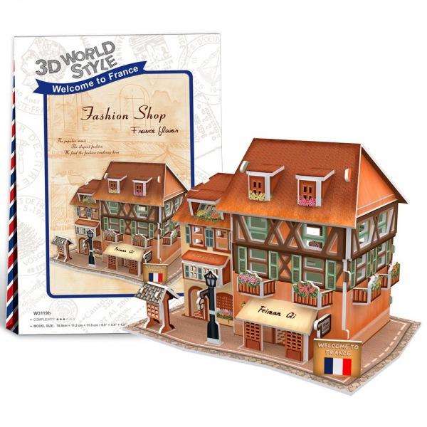 (3D입체퍼즐)(큐빅펀)(W시리즈) 월드 스타일 시리즈 - 프랑스편 입체퍼즐 건축모형 마스코트 3D퍼즐 뜯어만들기 조립퍼즐 우드락퍼즐 세계문화 유럽