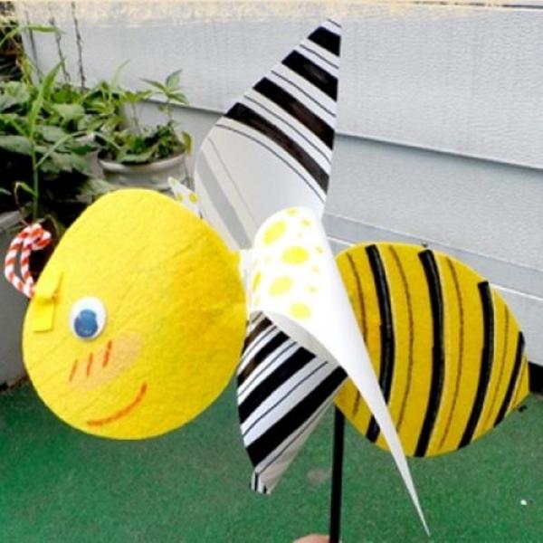 (만들기재료)왕 바람개비 꿀벌 만들기 3개묶음 만들기재료 놀이만들기 야외체험활동 꿀벌바람개비만들기 가을바람개비 어린이집만들기 유치원만들기 만들기수업