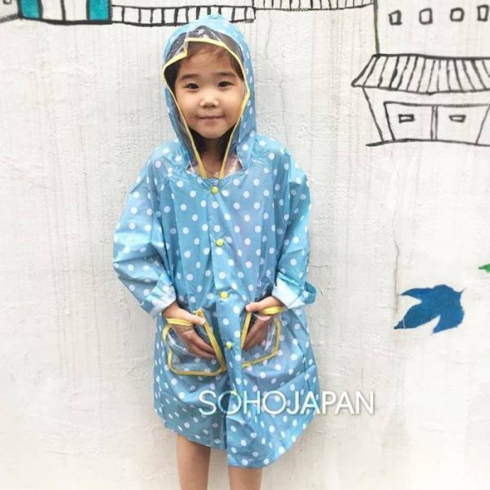 도트 아동 비옷(블루) 도트아동비옷 아동비옷 아동우비 땡땡이아동비옷 땡땡이비옷 비옷 우비