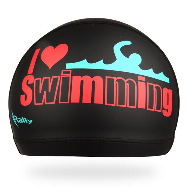 KRUC127-BLK랠리 코팅수모 수영모자 수영용품 수영모 수중운동용품 디자인수영모