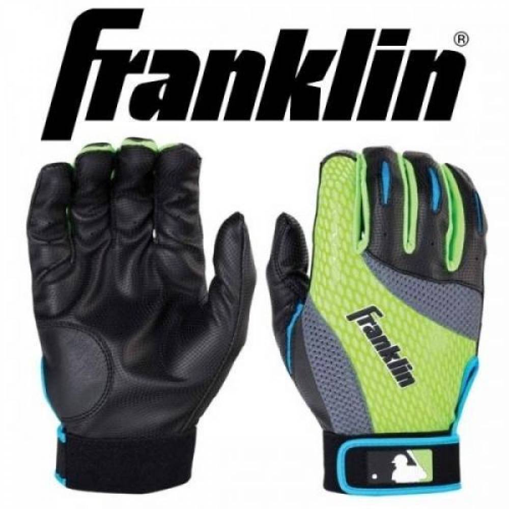 프랭클린 2ND SKINZ 배팅장갑 21157 (블랙 라임) 배팅장갑 타격장갑 타자장갑 야구용품 야구장갑
