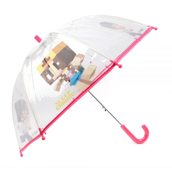 샌드박스 잠뜰 돔형 50 투명우산 우산 유아우산 아기우산 아동우산 어린이우산 초등학생우산 캐릭터우산 캐릭터장우산 자동우산 3단자동우산
