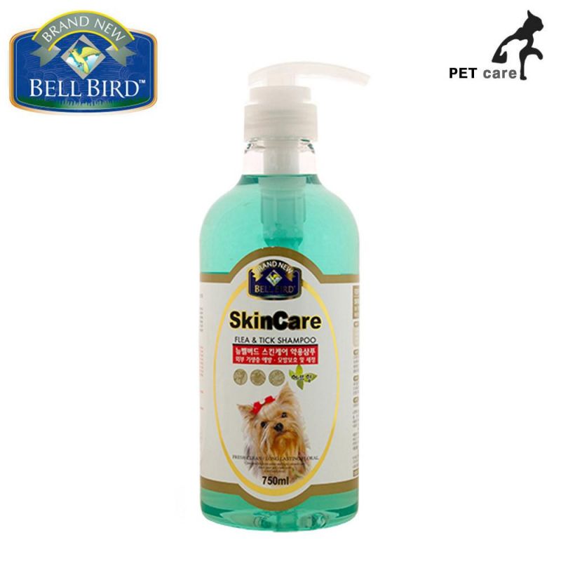 벨버드 스킨케어 약용샴푸 (전견용) 750ml (이 벼룩 진드기 예방) 강아지 목욕용품 약용샴푸 샴푸 애완용품