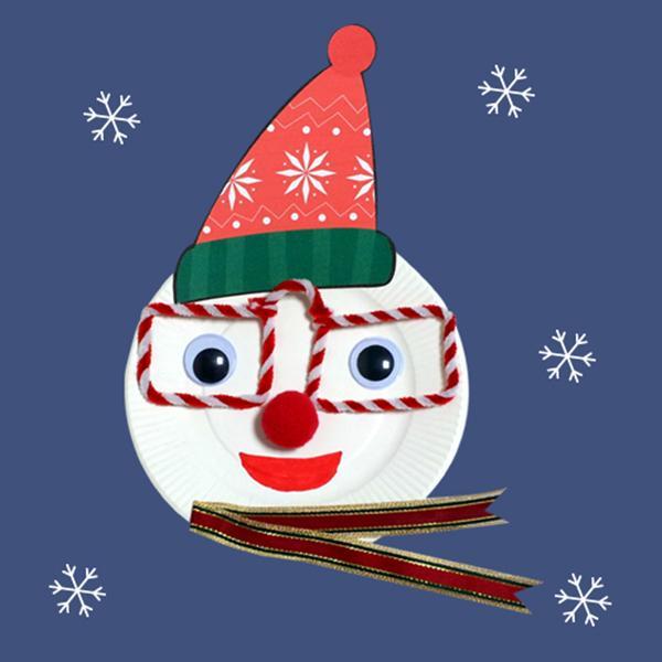(만들기재료)종이접시 눈사람 만들기 5개묶음 만들기재료 크리스마스만들기 크리스마스 산타 루돌프 눈사람만들기 어린이집만들기 유치원만들기 만들기수업