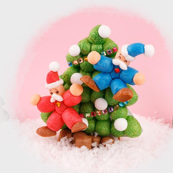 플레이콘 나무요정산타(5인용) 2개묶음(10인용) 플레이콘 나무 산타 크리스마스 겨울 만들기 돌봄교실 방과후수업