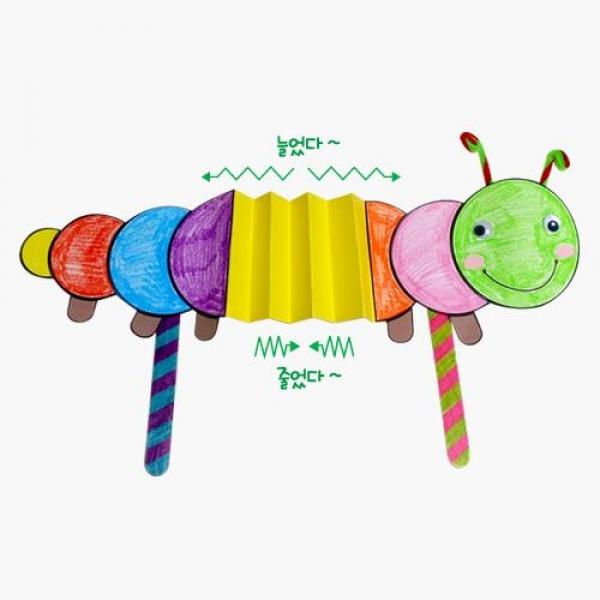 (만들기재료)꿈틀꿈틀애벌레만들기 5개묶음 만들기재료 애벌레 곤충 꿈틀꿈틀 어린이집만들기 유치원만들기 만들기수업