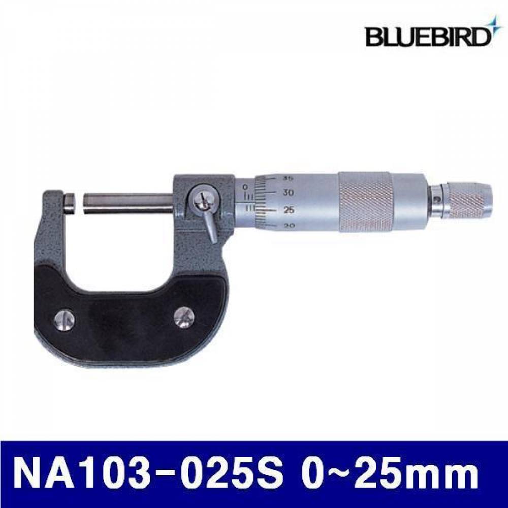 블루버드 4000187 외경 마이크로미터 NA103-025S 0-25mm 0.01 (1EA) 게이지 켈리퍼스 측정공구 측정공구 캘리퍼스 외경마이크로미터
