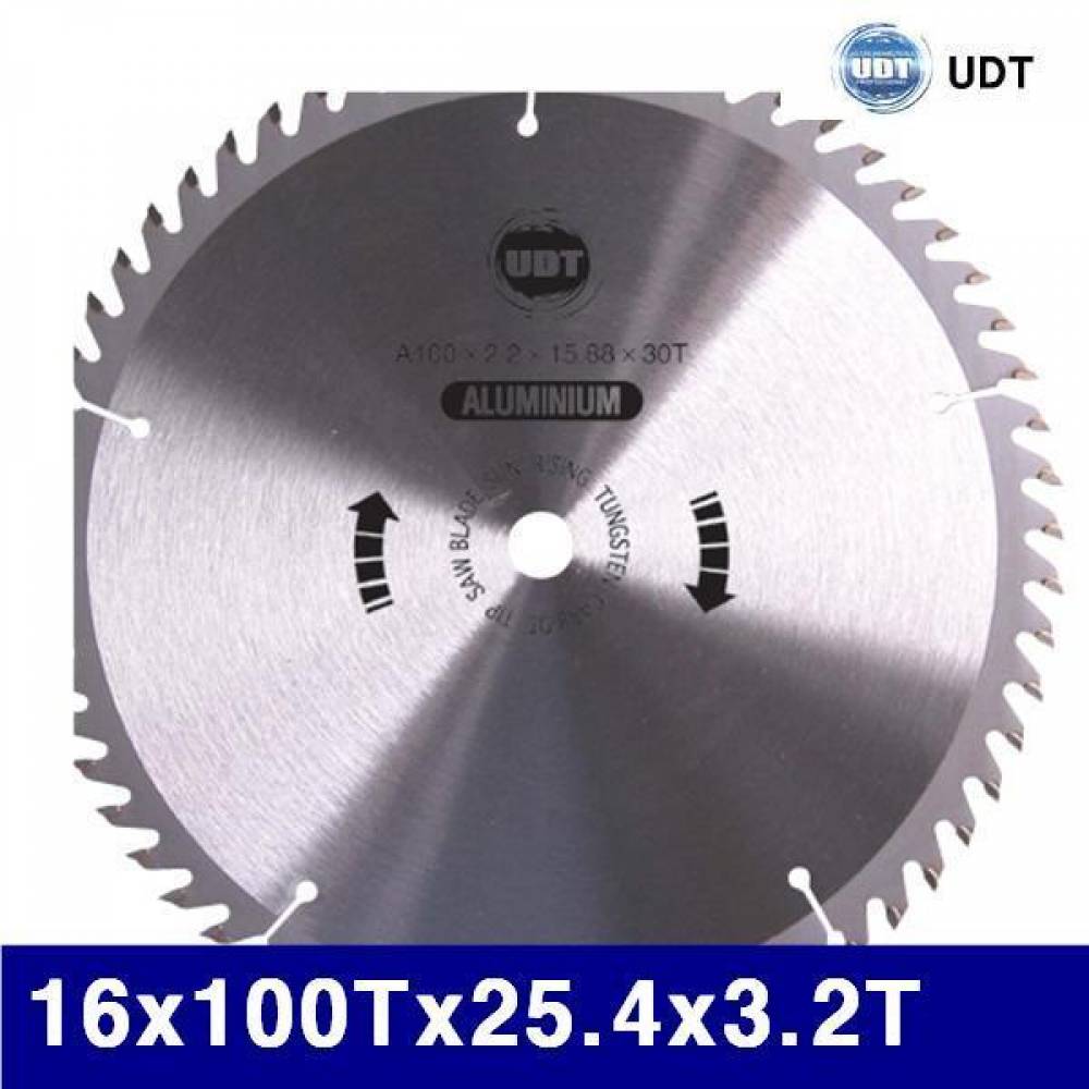 UDT 5005198 팁쏘-알루미늄용 16x100Tx25.4x3.2T   (1EA) 팁쏘 팁쇼 팁소 톱날 절삭 초경 공작 톱날 캇타류 원형팁쇼