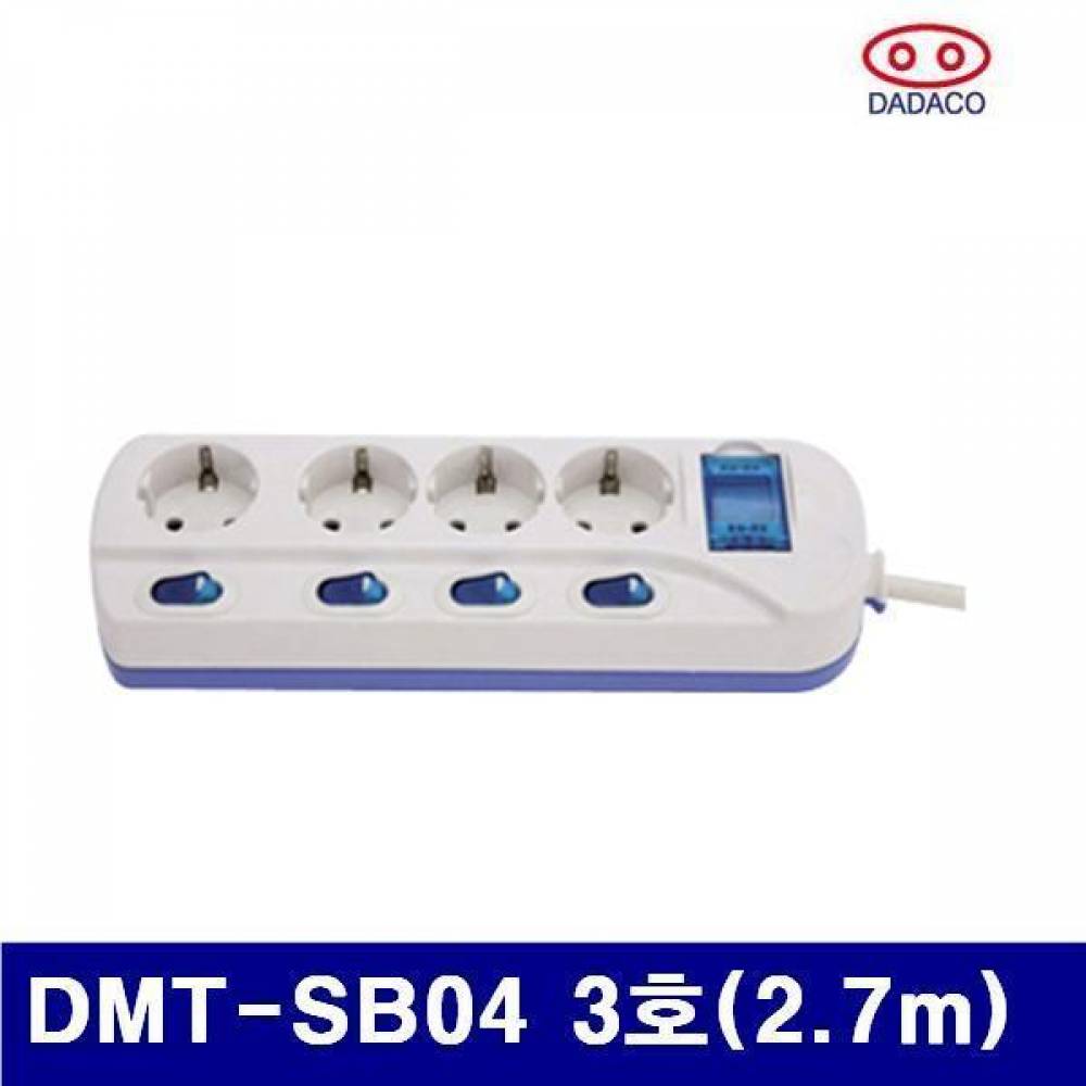 다전전기 1430527 4구 절전형멀티탭 DMT-SB04 3호(2.7m) 과부하차단기내장 (1EA)