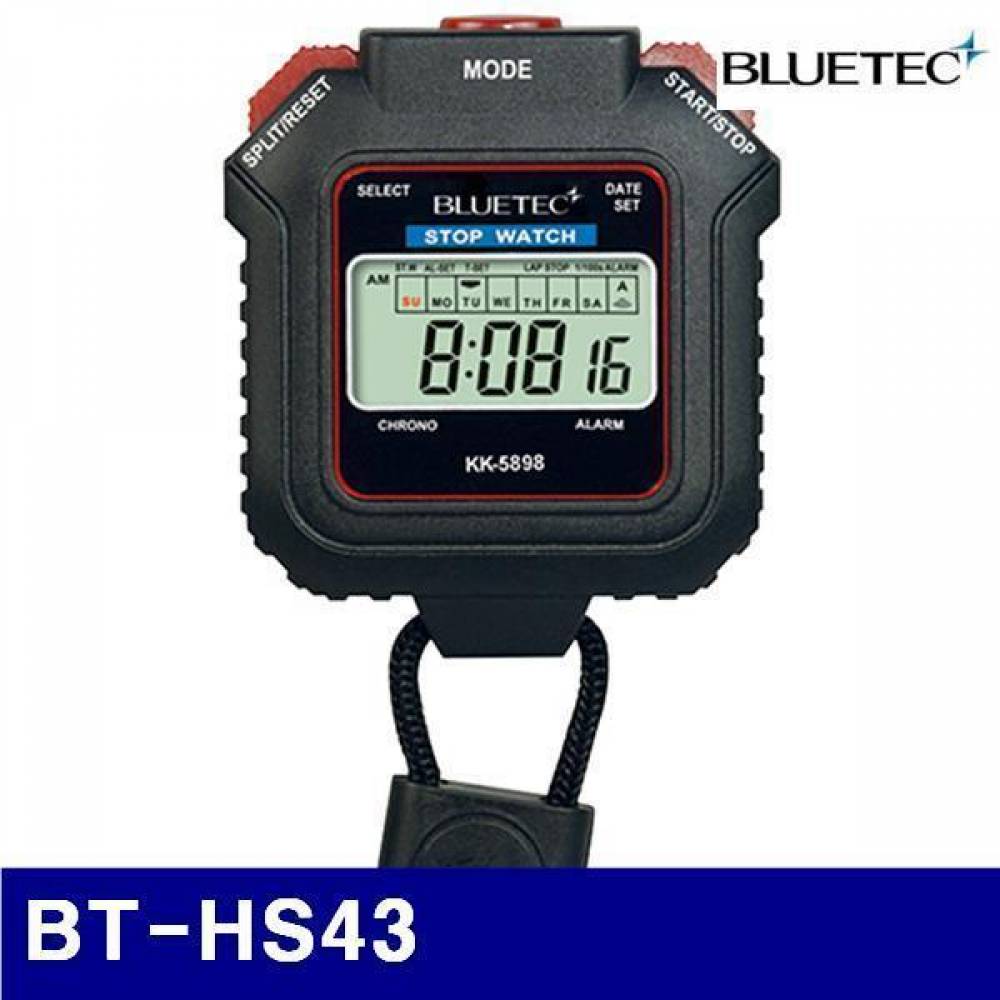 블루텍 4010698 초시계 (단종)BT-HS43   (1EA) 계산기 측정공구 측정기 측정공구 계산기 스탑워치