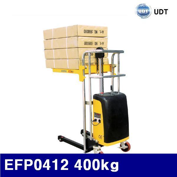 (반품불가)(화물착불)UDT 5002438 전동플랫폼 스태커 EPS-4012(-EFP-0412) 400kg (1EA) 운반 하역 리프트 스태커 UDT 공구