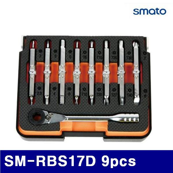 스마토 1102156 미니라쳇 and 비트세트 SM-RBS17D 9pcs  (1EA) 소켓 복스 작업공구 작업공구 소켓 핸들 비트소켓